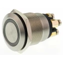 Bulgin Stainless Steel Vandal Resistant Illuminated Momentary Push Button Switch Panel Mount SPST Green Red LED IP66 MPI002