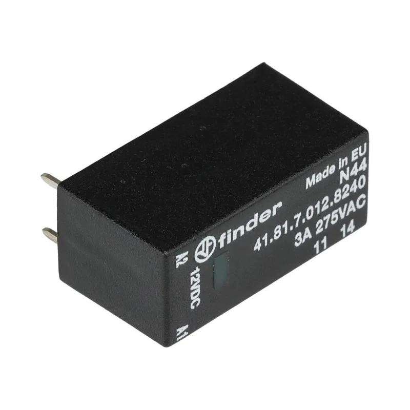Finder 41 Series Solid State Relay PCB Mount 3A Load 240V AC Load 17V DC Control 41.81.7.012.8240