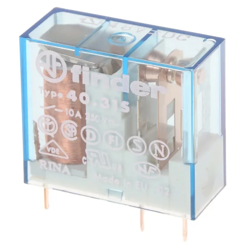 Finder PCB Power Relay 48V DC Coil 10A Switching Current SPDT 40.31.7.048.0000