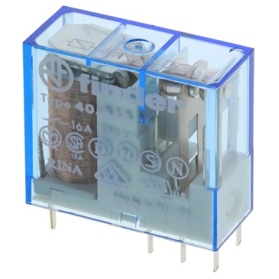 Finder PCB Power Relay 40 Series, 48V DC Coil, 16A Switching Current, SPDT, Silver Alloy Contacts 40.61.7.048.0000