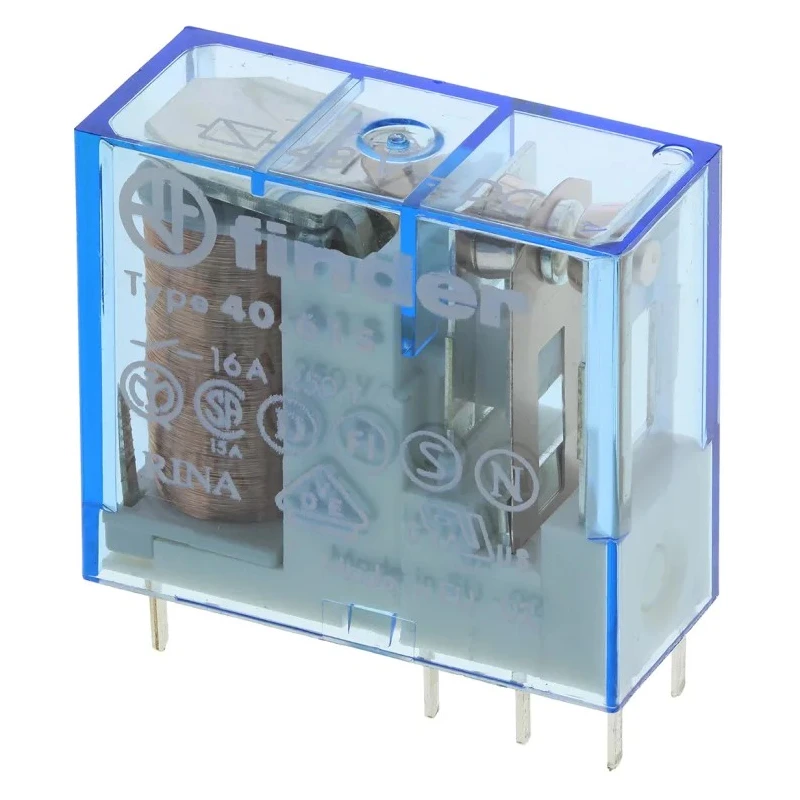 Finder PCB Power Relay 40 Series, 48V DC Coil, 16A Switching Current, SPDT, Silver Alloy Contacts 40.61.7.048.0000