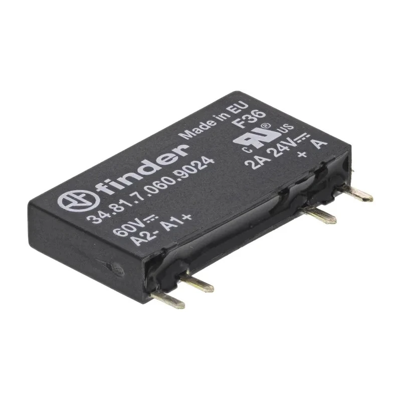 Finder 34 Series Solid State Relay PCB Mount 6 A Load 24 V DC Load 60 V DC Control 34.81.7.060.9024