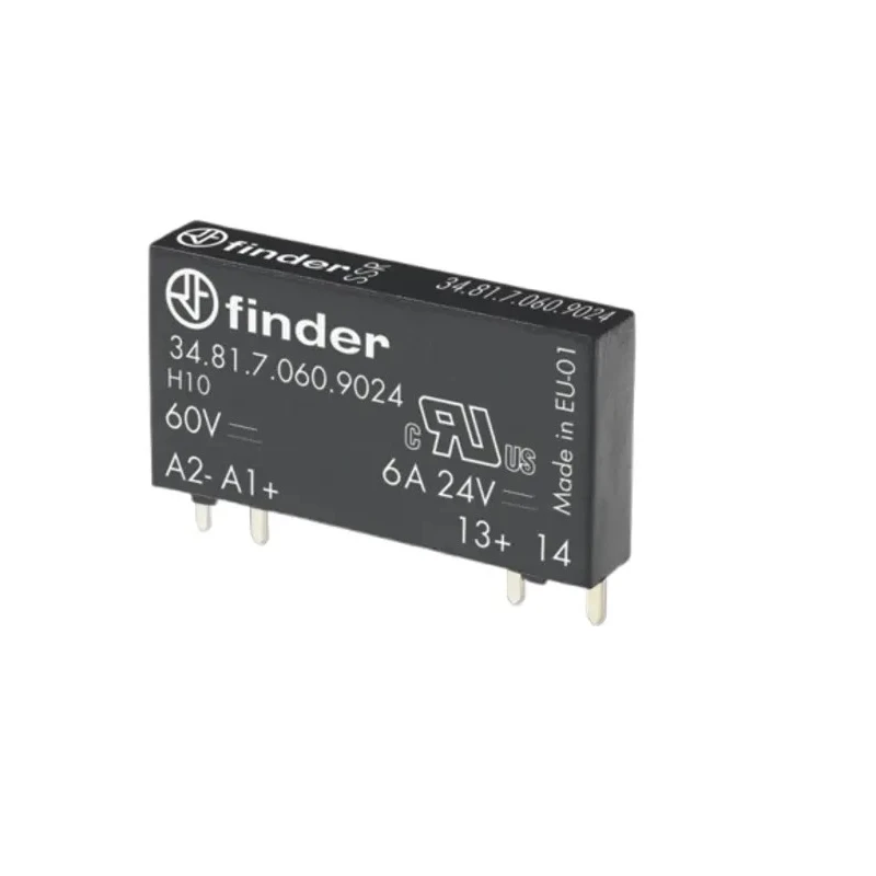 Finder 34 Series Solid State Relay PCB Mount 6 A Load 24 V DC Load 60 V DC Control 34.81.7.060.9024