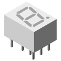Vishay 1 7 Segment LED Display Cathode Red 10mm Character Height Through Hole Mount TDSR0760