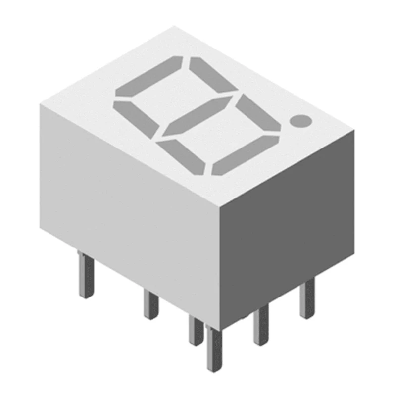 Vishay 1 7 Segment LED Display Cathode Red 10mm Character Height Through Hole Mount TDSR0760