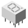 Vishay 1 7 Segment LED Display Cathode Red 10mm Character Height Through Hole Mount TDSR0760