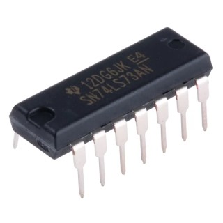 Texas Instruments 2 Flip Flop IC LS Logic Family, Through Hole Mount, 14-Pin PDIP SN74LS73AN