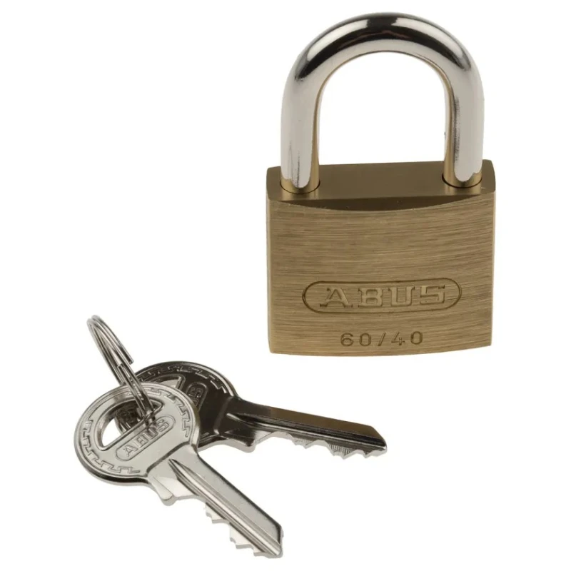 ABUS Brass Weatherproof Keyed Alike Padlock 6 mm Shackle Diameter, 22 mm Shackle Length, 4 mm Body Width XR006040K1
