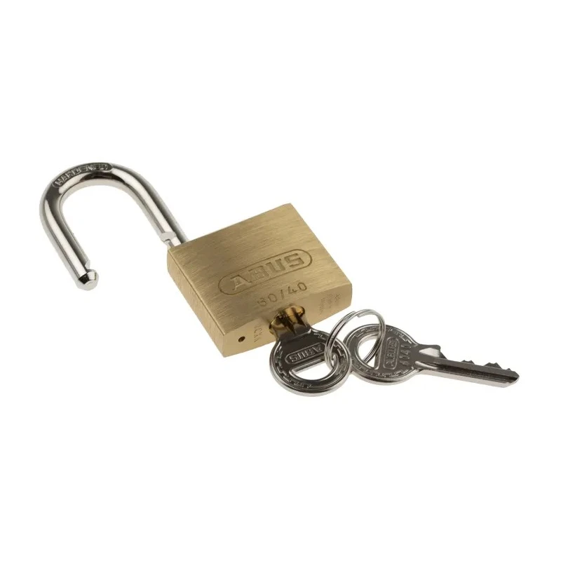 ABUS Brass Weatherproof Keyed Alike Padlock 6 mm Shackle Diameter, 22 mm Shackle Length, 4 mm Body Width XR006040K1