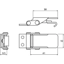 ROCA Stainless Steel Toggle Latch 9.5 mm x 19 mm x 9.5 mm 42 10 90