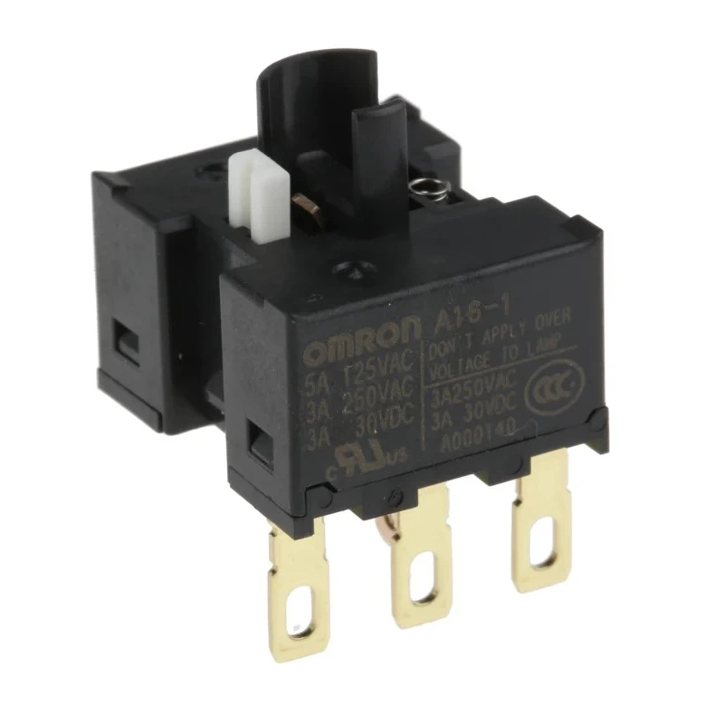 Omron Push Button Contact Block for Use with Push Button 230V AC, 16mm Cut-Out Diameter A16-1
