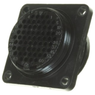 TE Connectivity Circular Connector 63 Contacts Panel Mount Socket Male CPC Series 205843-1