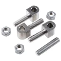 Pinet Steel Block Hinge, Bolt-On Fixing, 36mm Length x 12mm Width x 12mm Thickness 407-7256