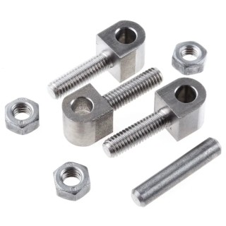 Pinet Steel Block Hinge, Bolt-On Fixing, 36mm Length x 12mm Width x 12mm Thickness 407-7256