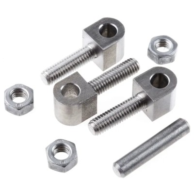 Pinet Steel Block Hinge, Bolt-On Fixing, 36mm Length x 12mm Width x 12mm Thickness 407-7256