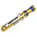 TE Connectivity Type II Series Female Crimp Terminal, 13A, 18 AWG Min Crimp, 16 AWG Max, Brass Gold Plated Contacts 200333-1