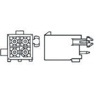 TE Connectivity Mini-Universal MATE-N-LOK Series Straight Through Hole PCB Header, 2 Contacts, 4.14 mm Pitch, 1 1-770872-0