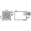 TE Connectivity Mini-Universal MATE-N-LOK Series 6 Contact 4.14 mm Pitch 2 Row Through Hole PCB Header 1-770875-0