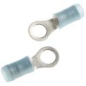TE Connectivity PIDG Insulated Ring Terminal M5 Stud Size, 16 AWG to 14 AWG Wire Size, Blue 51864-2