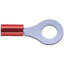 TE Connectivity PIDG Insulated Ring Terminal, M6 Stud Size, 22 AWG to 16 AWG Wire Size, Red 2-320571-4