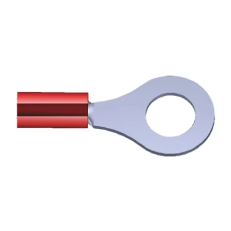 TE Connectivity PIDG Insulated Ring Terminal, M6 Stud Size, 22 AWG to 16 AWG Wire Size, Red 2-320571-4