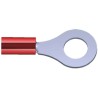 TE Connectivity PIDG Insulated Ring Terminal, M6 Stud Size, 22 AWG to 16 AWG Wire Size, Red 2-320571-4