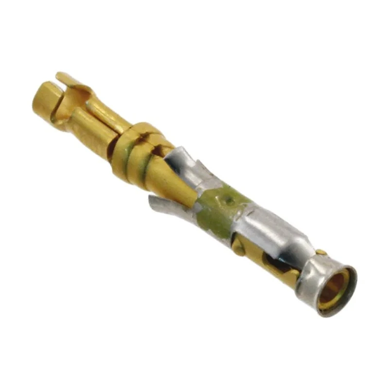 TE Connectivity Type III Series Female Crimp Terminal, Gold Plated Brass, 13A, 26 AWG Min to 20 AWG Max, Solder 66183-1