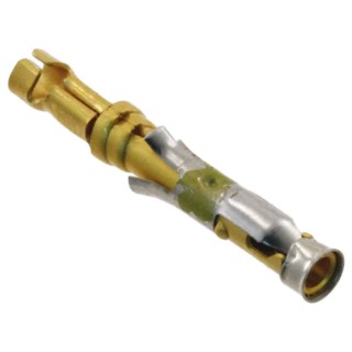 TE Connectivity Type III Series Female Crimp Terminal 13A, 26-20 AWG, Gold Plated Brass Contact 66183-1