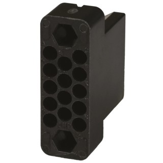 TE Connectivity M Female Connector Housing 14 Way 3 Row Straight Panel Mount 3.81 mm Pitch 201298-1
