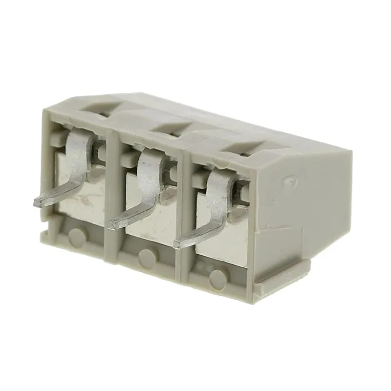 TE Connectivity Buchanan Series Low Profile PCB Terminal Block 3-Contact 5 mm Pitch 1 Row 300V AC 13.5A Polyamide 1546216-3