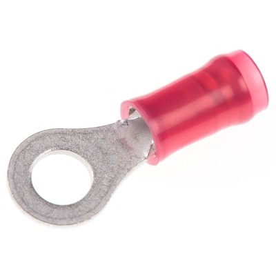 TE Connectivity PIDG Insulated Ring Terminal M4 Stud Size 22 AWG to 16 AWG Wire Size Red 2-31890-1