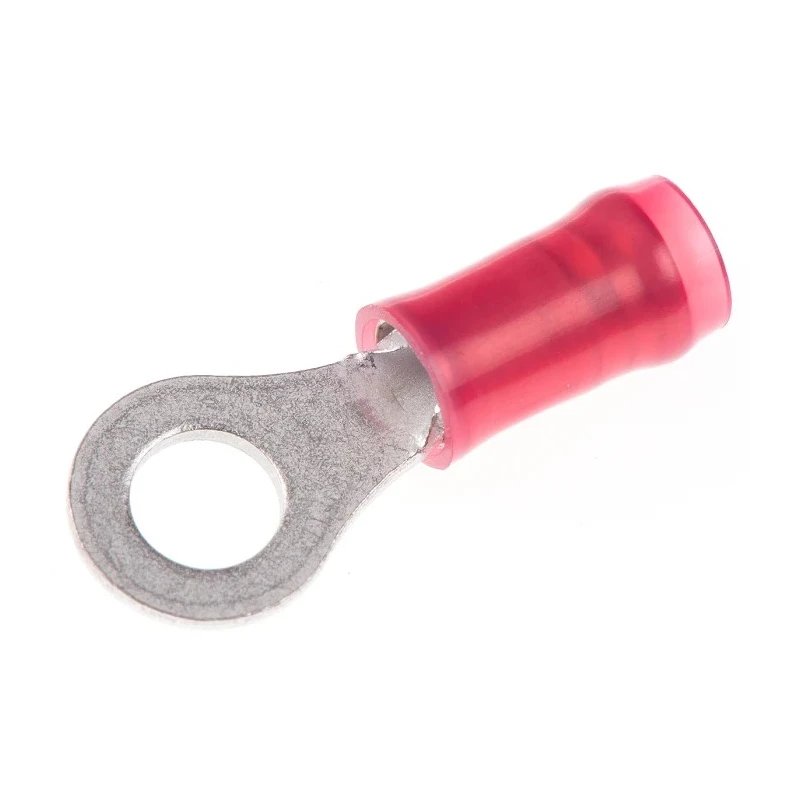 TE Connectivity PIDG Insulated Ring Terminal M4 Stud Size 22 AWG to 16 AWG Wire Size Red 2-31890-1