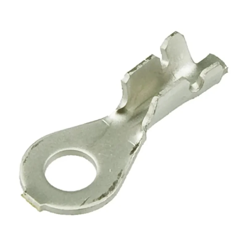 TE Connectivity Uninsulated Ring Terminal M5 Stud Size 22 AWG to 18 AWG Wire Size Grey 42036-2