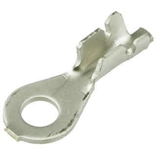 TE Connectivity Uninsulated Ring Terminal M5 Stud Size 20 AWG - 16 AWG Wire Size Grey 160102-1