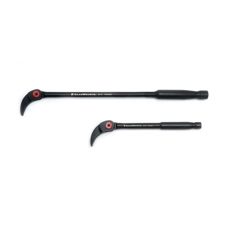 GearWrench Crow Bar 2 Piece Indexing Pry Bar Set 8 and 16 Inch Alloy Steel Black Phosphate Finish 82300