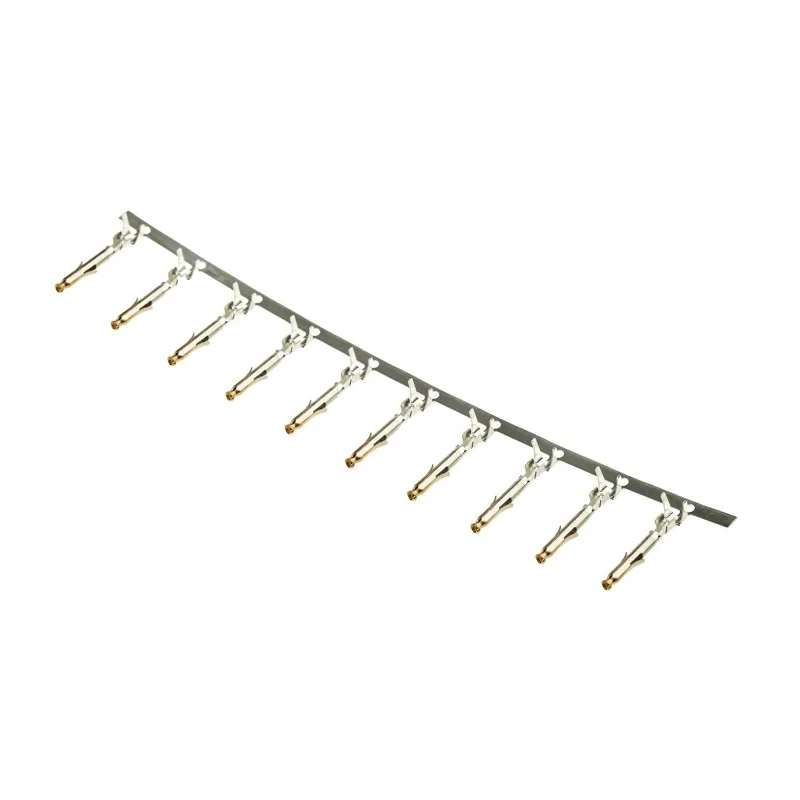 TE Connectivity Mini-Universal MATE-N-LOK Series Female Crimp Terminal, 22 AWG Min Crimp, 18 AWG Max, Gold Plated 1-770904-0