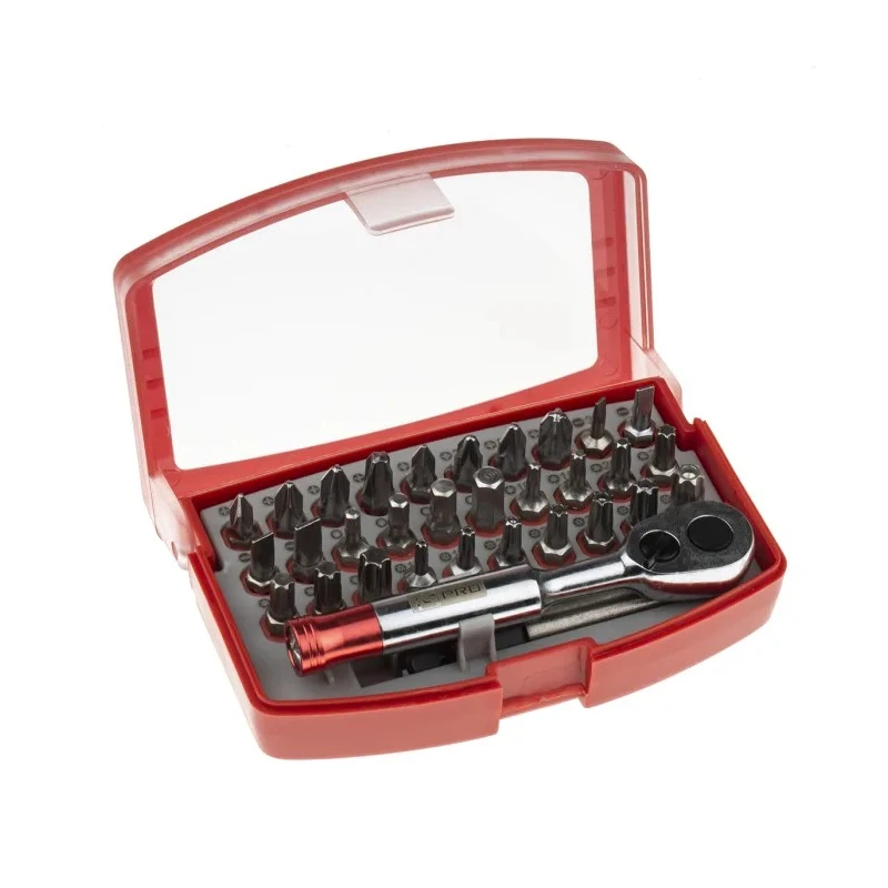 RS PRO Hex Phillips Pozidriv Slotted Tamperproof Torx Screwdriver Bit Set 32 Pieces 60mm Overall Length 25mm Drive 710-0621