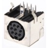 TE Connectivity Mini DIN 8 Pole Right Angle Miniature DIN Socket 1A 30V ac Keyed Through Hole Female 1658998-1