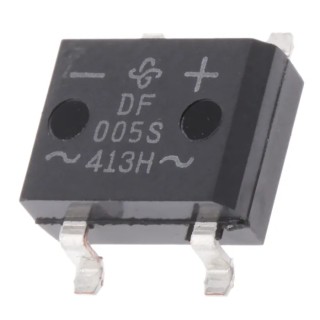 Vishay Bridge Rectifier, Surface Mount DFS Package, 50 V Peak Reverse Voltage, 50 A Peak Forward Surge Current DF005S-E3/77