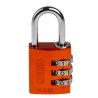 ABUS Combination Padlock Steel Aluminium Safety Padlock Weatherproof 5 mm Shackle 3 mm Body 145/30 Orange