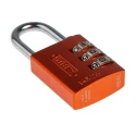 ABUS Combination Padlock Steel Aluminium Safety Padlock Weatherproof 5 mm Shackle 3 mm Body 145/30 Orange