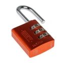 ABUS Combination Padlock Steel Aluminium Safety Padlock Weatherproof 5 mm Shackle 3 mm Body 145/30 Orange