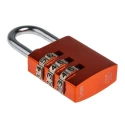 ABUS Combination Padlock Steel Aluminium Safety Padlock Weatherproof 5 mm Shackle 3 mm Body 145/30 Orange
