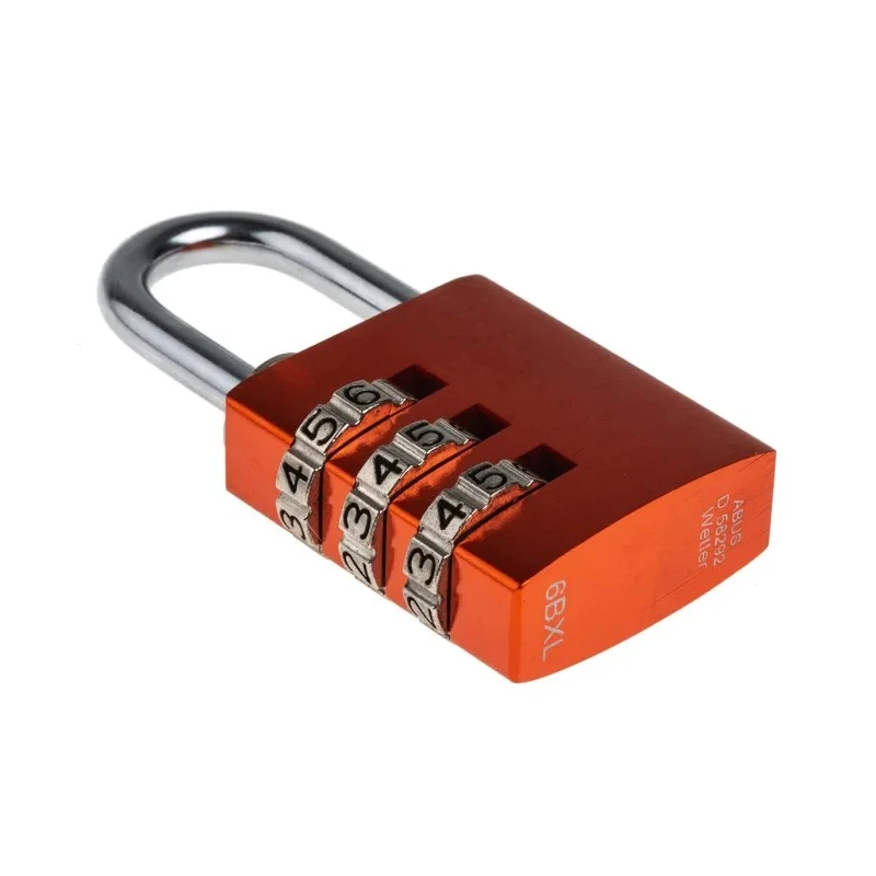 ABUS Combination Padlock Steel Aluminium Safety Padlock Weatherproof 5 mm Shackle 3 mm Body 145/30 Orange
