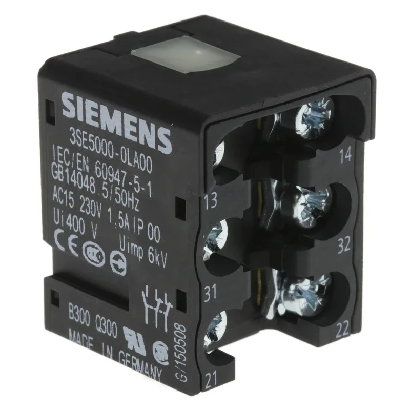 Siemens Contact Block 3SE5 Series 1 NO/2 NC Screw Terminal 3 Poles 3SE5000-0LA00