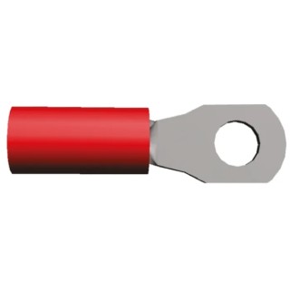 TE Connectivity PIDG Insulated Ring Terminal M2.5 Stud Size 22 AWG 16 AWG Wire Size Red 130451