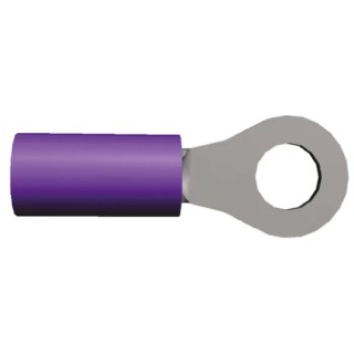 TE Connectivity PIDG Insulated Ring Terminal M3.5 Stud Size 20 AWG Wire Size Red, Purple 152895