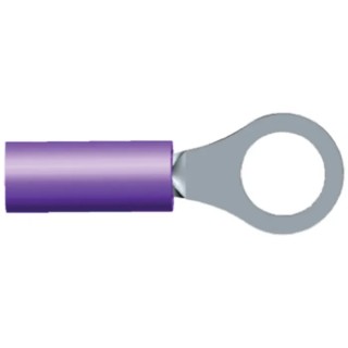 TE Connectivity PIDG Insulated Ring Terminal M4 Stud Size 20 AWG Wire Size Nylon Purple 152894