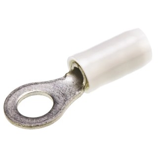 TE Connectivity PIDG Insulated Ring Terminal M5 Stud Size, 14 AWG to 12 AWG Wire Size, Red, White 152872