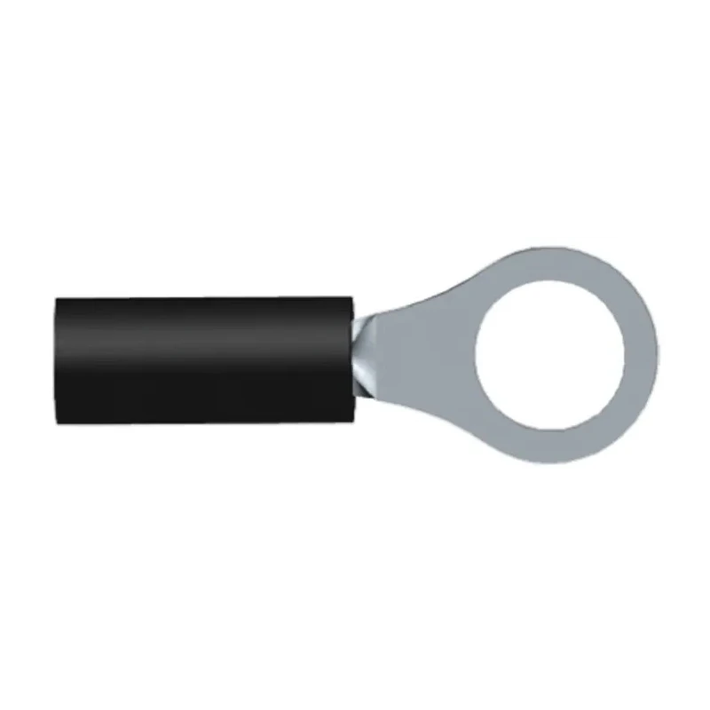 TE Connectivity PIDG Insulated Ring Terminal M5 Stud Size 24 AWG 22 AWG Wire Size Black 151441